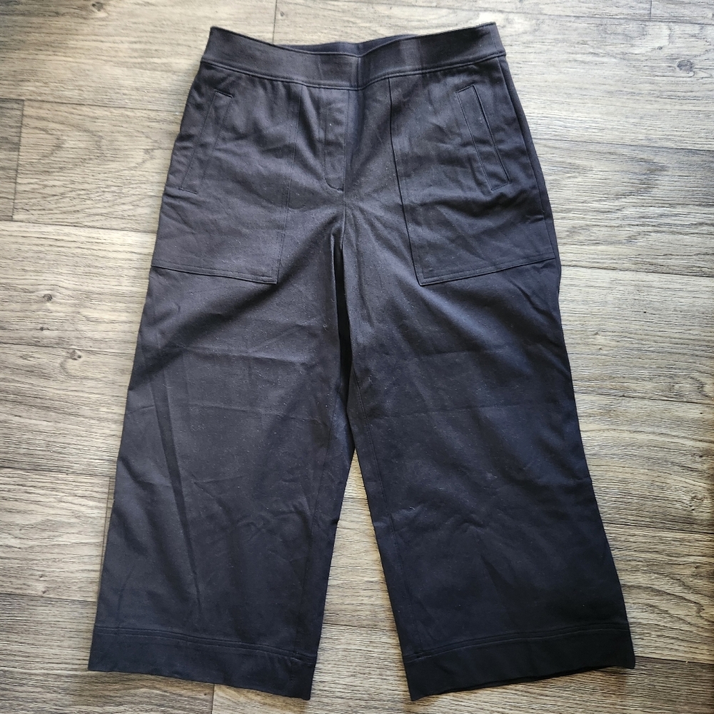 SPANX On-the-Go Wide Leg Pants Womens Small Black Pull-on Shaping Size Large